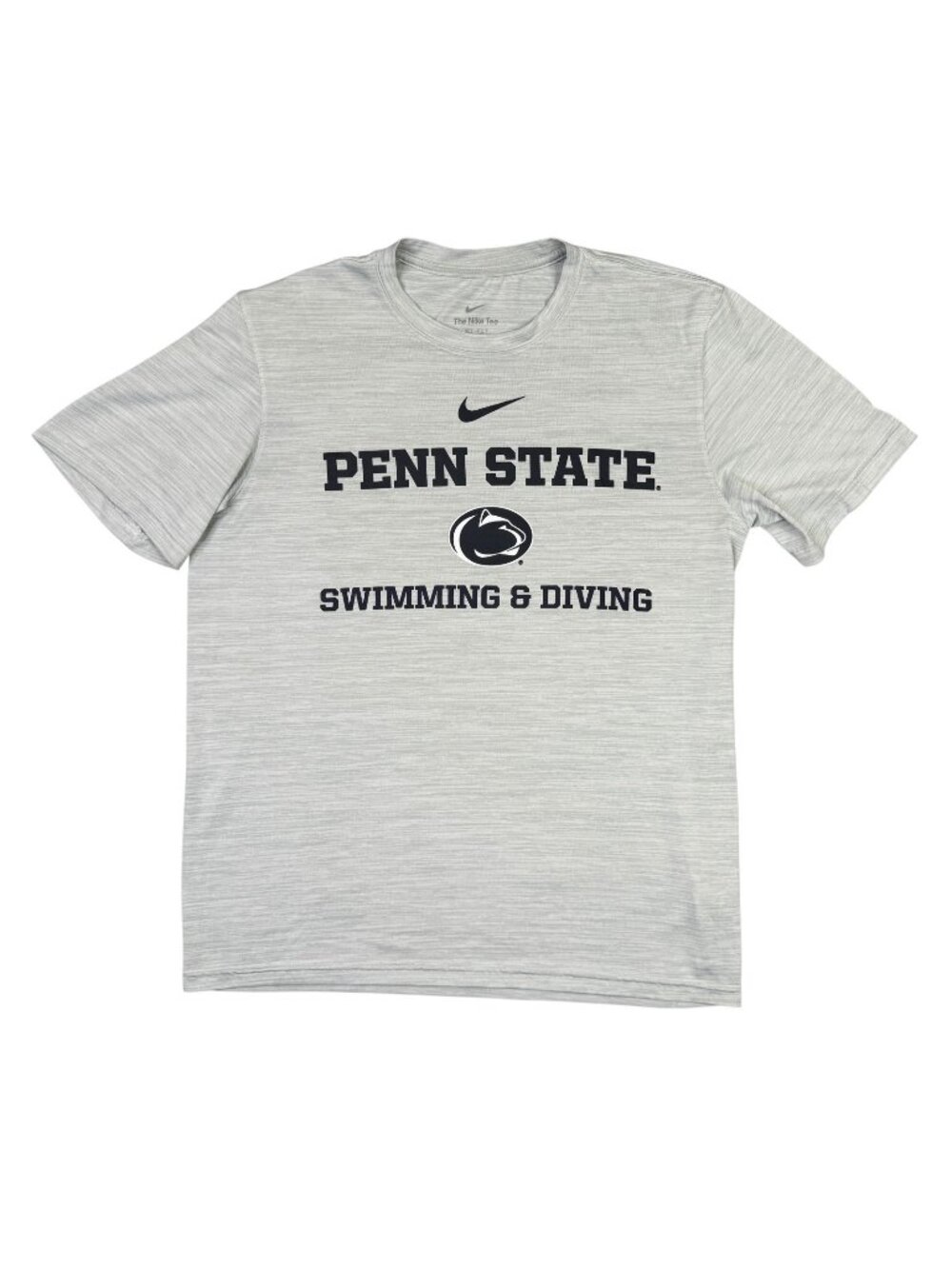 Nike Dri-Fit Penn State Swimming & Diving T Shirt Mens M Gray Short Sleeve Tee